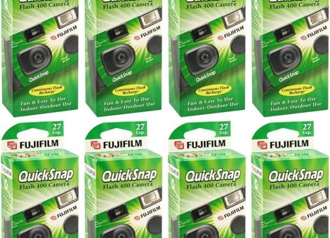 Fujifilm QuickSnap Flash 400 One Time Use 35mm Camera with Flash, 27 Exposures, 8-Pack